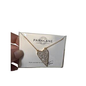 Park Lane Betsy Gold Heart‎ Pendant Necklace With Crystals New